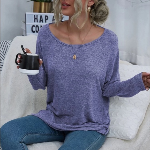 Twist back drop shoulder top - Picture 5 of 15